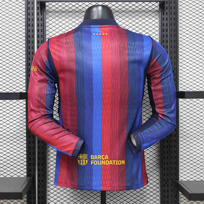 Barcelona 2026/27 Home Player Version Long Sleeve - back view